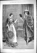 Old 1882 Mr Irving Miss Terry Benedick Beatrice Theatre Actors Cyril Victorian
