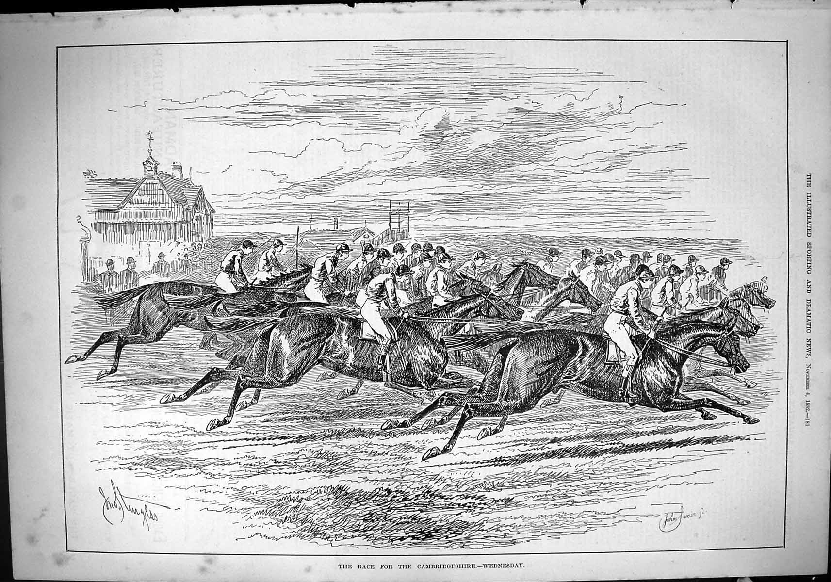 Old Sport 1882 Horse Racing Sport Jockeys Cambridgeshire Race John Sw Victorian