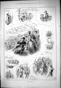 Antique Old Print 1882 Lord Mayor'S Day Celebrations Entertainment John Swain
