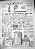 Antique Old Print 1882 Henry Potter Music Instruments Maple Furniture Carpets