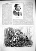 Antique Old Print 1882 Brookfield Sport South Africa Hunting Shooting Animals