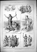 Old 1882 Ajax Cambridge Theatre Athena Agamemnon Memelaus Jeemessa Me Victorian