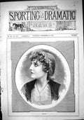 Original Old Antique Print 1882 Portrait Beautiful Woman Coralie 19th
