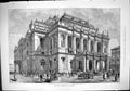 Old 1882 Exterior Architecture Theatre Buda-Pesth Hungary Building St Victorian