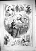 Antique Old Print 1882 Impulse St. James'S Theatre Actors Scenes John Swain
