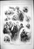 Old 1882 Royal Smoking Concert Men Music Instruments Violin John Swai Victorian