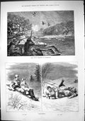 Old Sport 1882 Wild Duck Shooting Cornwall Snow Toboganning Winter Sl Victorian