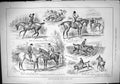 Antique Print Sport 1883 Character Sketches Hunting Field Horses Huntsment 19th