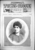 Original Old Antique Print 1883 Portrait Miss Constance Lewis Beautiful Woman