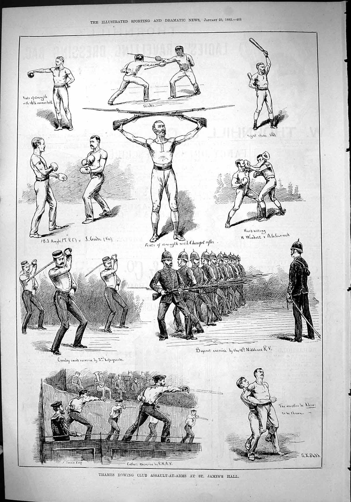Old Sport 1883 Thames Rowing Club Assault-At-Arms St. James'S Goode A Victorian