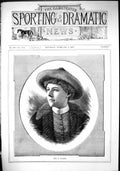 Original Old Antique Print 1883 Portrait Miss Coombes Beautiful Lady Victorian
