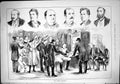 Original Old Antique Print 1883 Actors Saturday Portraits Friends Charity 19th
