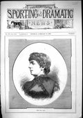 Original Old Antique Print 1883 Portrait Beautiful Woman Miss Lila Clay 19th