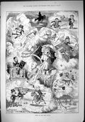 Old Antique Print 1883 Notes Past Month Theatre Entertainment Dore Monaco 19th