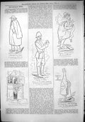 Original Old Antique Print 1883 Captious Critic Theatre Professor Science 19th