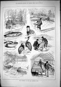 Old 1883 Trout Fish Breeding Cray Fisheries Kent England Herons Hatch Victorian