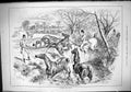Antique Old Print Sport 1883 Horses Hunting Filling Brook Huntsmen John Swain