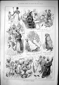 Original Old Antique Print Sport 1883 Carnival Antwerp Costumes Entertainment