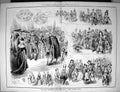 Antique Old Print 1883 Lady Mayoress Fancy Dress Ball Mansion House Costumes