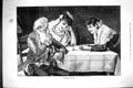 Antique Old Print 1883 December May Man Ladies Dinner Table Telling Stories