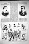 Old 1883 Portrait Bracy Beerbohm-Tree Queensferry Boxing Michell Gibs Victorian