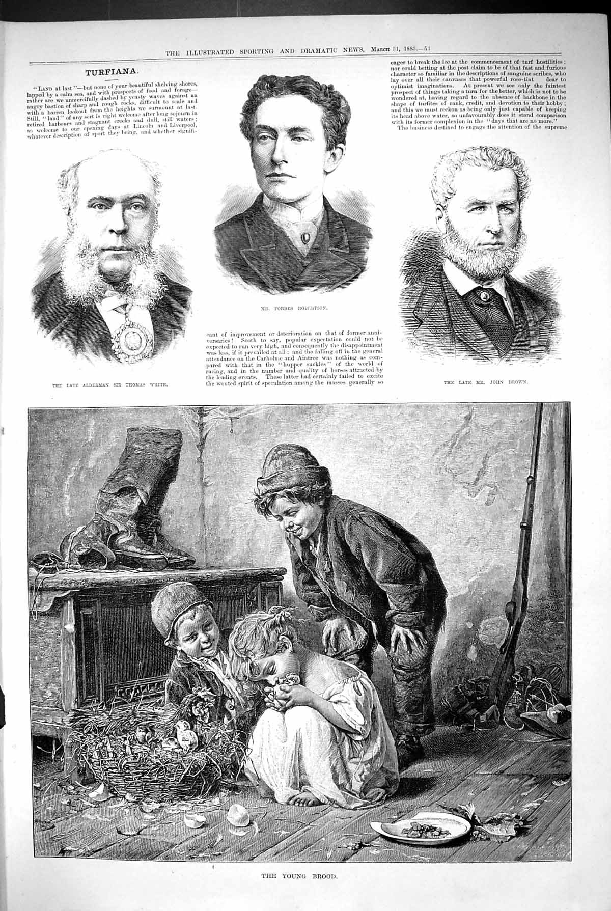 Old 1883 Portrait Alderman Thomas White Forbes Robertson John Brown Y Victorian