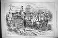 Old Antique Print 1883 Hunting Meet Quorn Gaddesby Horses Coach Transport 19th