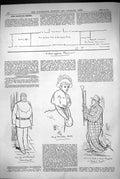Antique Old Print 1883 Captious Critic Theatre Box Office Plan Toole Romford