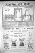 Old Print 1883 Advertisement Hampton Furniture Gsmith Silversmith Cornhi 19th