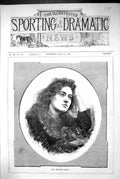Original Old Antique Print 1883 Portrait Miss Winifred Emery Beautiful Woman