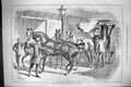 Original Old Antique Print 1883 Coaching Season Horses Transport Coach 19th