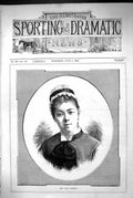 Original Old Antique Print 1883 Portrait Miss Mary Dickens Beautiful Woman 19th