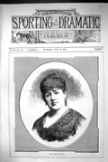 Original Old Antique Print 1883 Portrait Mme. Maria Durand Beautiful Woman 19th