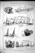 Original Old Antique Print 1883 Royal Thames Yacht Club Sailing Sport Victorian