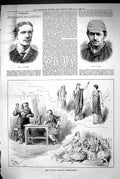 Old 1883 Portrait Leslie Studd Miss Cowen Dramatic Entertainment Thea Victorian