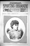 Original Old Antique Print 1883 Portrait Mrs Digby Willoughby Beautiful Woman