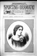 Original Old Antique Print 1883 Portrait Miss Florence West Beautiful Woman