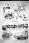 Old 1883 Clarence Club Athletic Sports Throwing Cricket Ball Reading Victorian