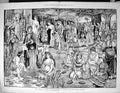 Original Old Antique Print 1883 Temple Eros Arrangement Beauty Royal Academy