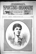 Original Old Antique Print 1883 Portrait Miss Jose Sherrington Beautiful Woman