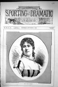 Original Old Antique Print 1883 Portrait Miss Agnes Consuelo Beautiful Woman