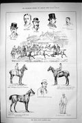 Old 1883 Royal Dublin Society Show Horses Earl Desart Fingal Watson R Victorian