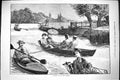 Antique Old Print 1883 Sunny Day River Thames London Boats Romance Dollman 19th