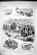 Antique Print 1883 Holiday Resorts Tunbridge Wells Breezy Common Church Inn