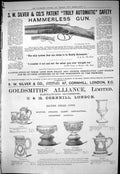 Antique Old Print Sporting Dramatic News 1883 Silver Hammerless Gun Gsmith 19th