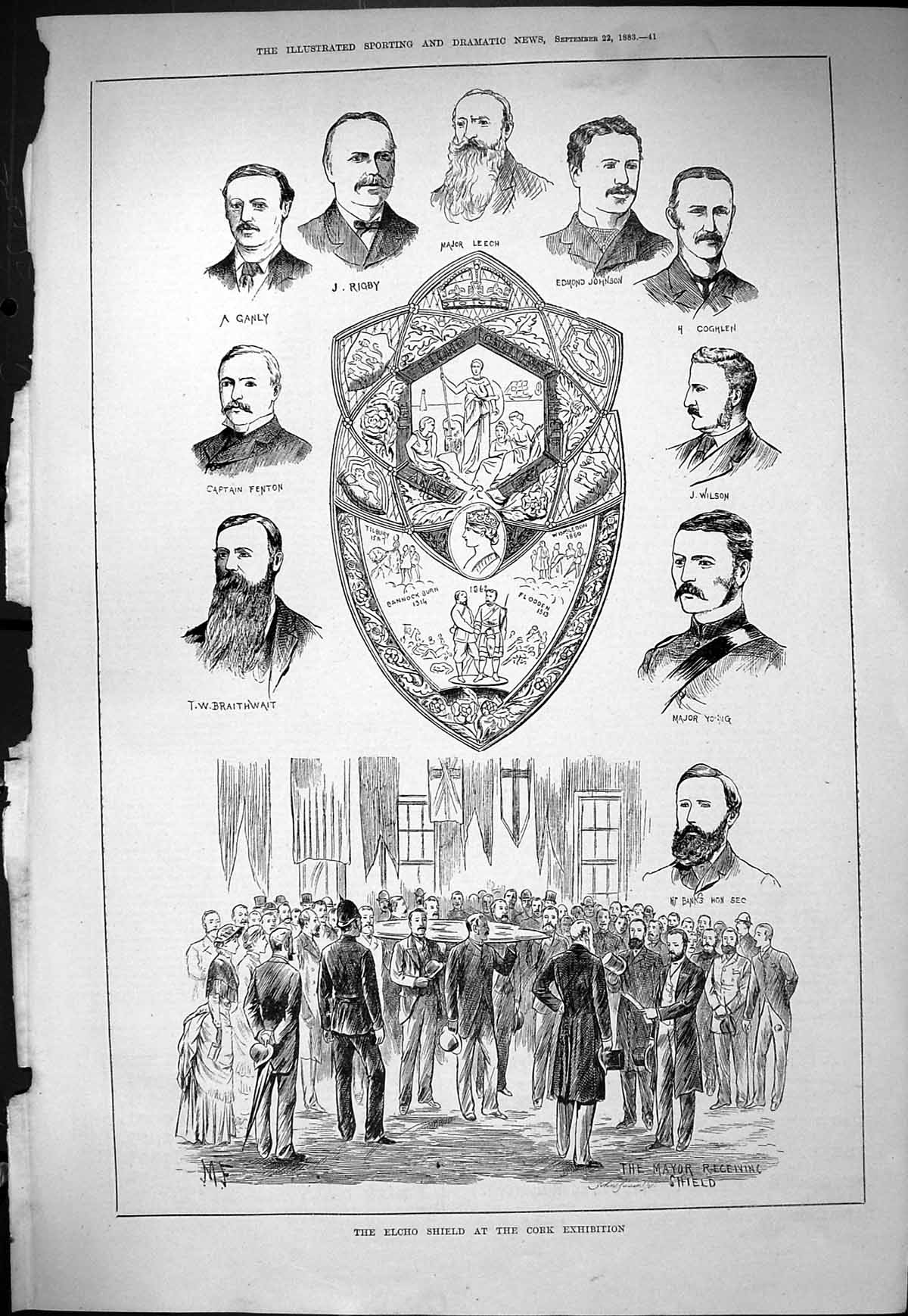 Old Ganly Fenton Leech Johnson Young Banks 1883 Rifle Shooting Elcho Victorian