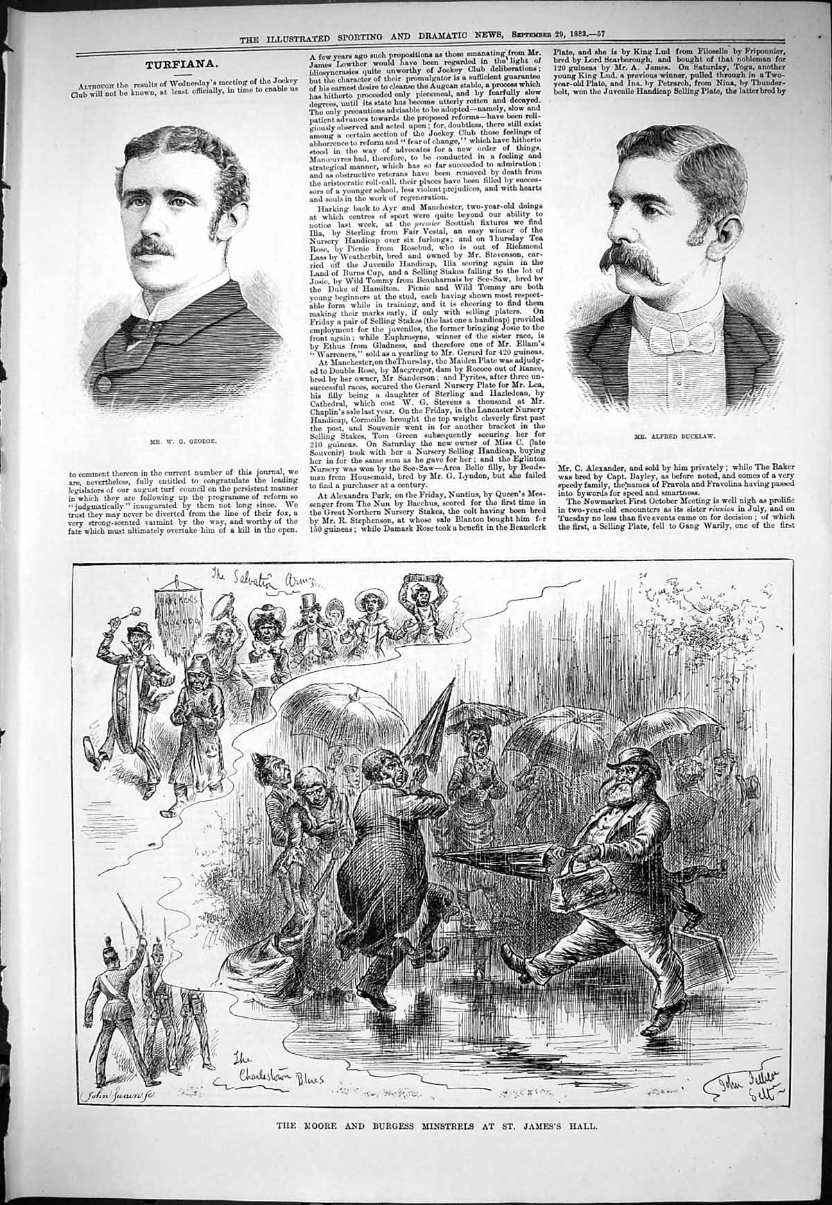 Old 1883 George Alfred Bucklaw Moore Burgess Minstrels St. James'S Ha Victorian