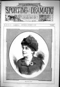 Antique Old Print Sporting Dramatic News 1883 Portrait Miss Cora Stuart Lady