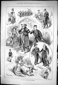 Old Print Sporting Dramatic News 1883 La View Avenue Theatre Actors Swain 19th
