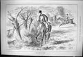 Old Print Sporting Dramatic News 1883 Horses Hunting Sport Huntsmen Swain 19th